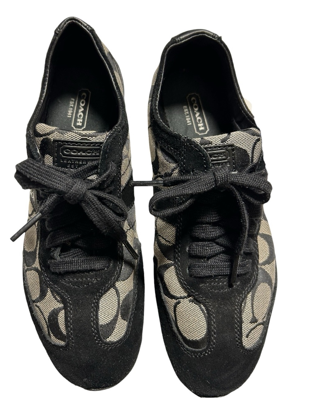 Coach Joss Q293 Signature Tennis Sneakers in Black/Gray, Women's Size 7.5. Y2K - Picture 4 of 9
